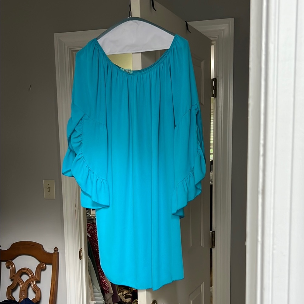 Karlie Blue Dolman Sleeve Mini Dress